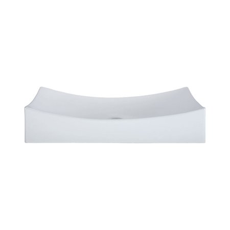 ELK HOME Vitreous China Rectangle Vessel Sink, White 26 inch CVE262RC
